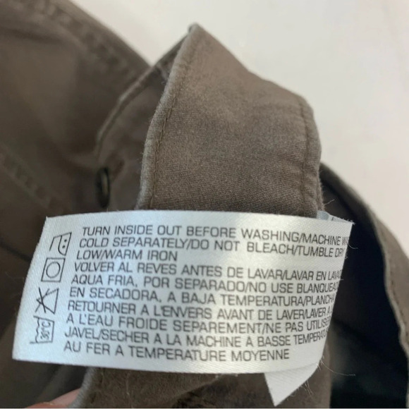 Supplies High Rise Pants Woman 12  Brown Stretch Zip Pockets  Tapered Work - Picture 8 of 11